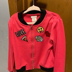 Girls Sweet Heart Rose Size 6 Pink Jacket NWT